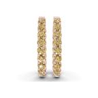 9ct Rose Gold Isla Round Lab Diamond Hoop Earrings (1 Ct. Tw.) right
