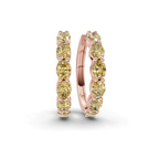 14kt Rose Gold Saylor Oval Lab Diamond Hoop Earrings (3 Ct. Tw.) front image