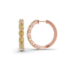 14kt Rose Gold Saylor Oval Lab Diamond Hoop Earrings (3 Ct. Tw.) left
