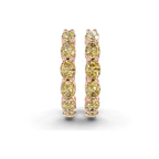 14kt Rose Gold Saylor Oval Lab Diamond Hoop Earrings (3 Ct. Tw.) right