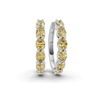 14kt White Gold Saylor Oval Lab Diamond Hoop Earrings (3 Ct. Tw.) front image