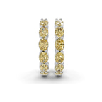 14kt White Gold Saylor Oval Lab Diamond Hoop Earrings (3 Ct. Tw.) right