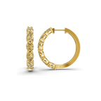 10kt Yellow Gold Saylor Oval Lab Diamond Hoop Earrings (3 Ct. Tw.) left