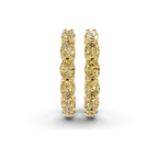 10kt Yellow Gold Saylor Oval Lab Diamond Hoop Earrings (3 Ct. Tw.) right