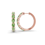 14kt Rose Gold Saylor Oval Lab Diamond Hoop Earrings (3 Ct. Tw.) left