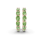 14kt Rose Gold Saylor Oval Lab Diamond Hoop Earrings (3 Ct. Tw.) right