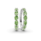 Platinum Saylor Oval Lab Diamond Hoop Earrings (3 Ct. Tw.) front image
