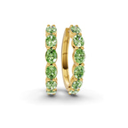 10kt Yellow Gold Saylor Oval Lab Diamond Hoop Earrings (3 Ct. Tw.) front image