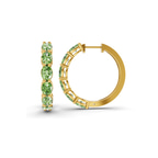 10kt Yellow Gold Saylor Oval Lab Diamond Hoop Earrings (3 Ct. Tw.) left