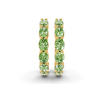 10kt Yellow Gold Saylor Oval Lab Diamond Hoop Earrings (3 Ct. Tw.) right