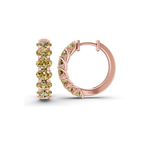 14kt Rose Gold Jovana Oval Lab Diamond Hoop Earrings (6 Ct. Tw.) standing product image one