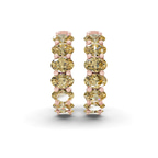 14kt Rose Gold Jovana Oval Lab Diamond Hoop Earrings (6 Ct. Tw.) side right image one