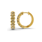 10kt Yellow Gold Jovana Oval Lab Diamond Hoop Earrings (4 Ct. Tw.) standing product image one