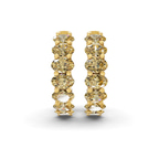 10kt Yellow Gold Jovana Oval Lab Diamond Hoop Earrings (4 Ct. Tw.) side right image one