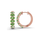 14kt Rose Gold Jovana Oval Lab Diamond Hoop Earrings (6 Ct. Tw.) standing product image one