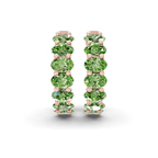 14kt Rose Gold Jovana Oval Lab Diamond Hoop Earrings (6 Ct. Tw.) side right image one
