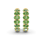 10kt Yellow Gold Jovana Oval Lab Diamond Hoop Earrings (1 Ct. Tw.) side right image one