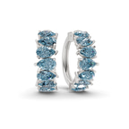 14kt White Gold Eudora Pear Lab Diamond Hoop Earrings (4 Ct. Tw.) front image