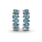 14kt White Gold Eudora Pear Lab Diamond Hoop Earrings (4 Ct. Tw.) side right image one