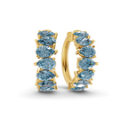 14kt Yellow Gold Eudora Pear Lab Diamond Hoop Earrings (4 Ct. Tw.) front image