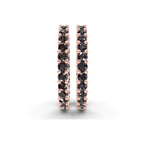14kt Rose Gold Meara Round Lab Diamond Hoop Earrings (1 Ct. Tw.) side right image one