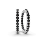 Platinum Meara Round Lab Diamond Hoop Earrings (1 Ct. Tw.) front image