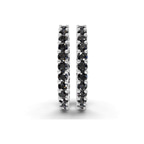 Platinum Meara Round Lab Diamond Hoop Earrings (1 Ct. Tw.) side right image one