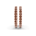 14kt Rose Gold Meara Round Lab Diamond Hoop Earrings (1 Ct. Tw.) side right image one