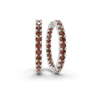 Platinum Meara Round Lab Diamond Hoop Earrings (1 Ct. Tw.) front image