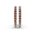 Platinum Meara Round Lab Diamond Hoop Earrings (1 Ct. Tw.) side right image one