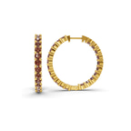 14kt Yellow Gold Meara Round Lab Diamond Hoop Earrings (1 Ct. Tw.) standing product image one