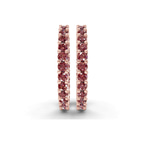 14kt Rose Gold Meara Round Lab Diamond Hoop Earrings (1 Ct. Tw.) side right image one