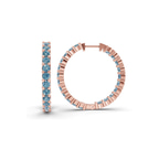14kt Rose Gold Meara Round Lab Diamond Hoop Earrings (1 Ct. Tw.) standing product image one