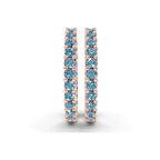 14kt Rose Gold Meara Round Lab Diamond Hoop Earrings (1 Ct. Tw.) side right image one
