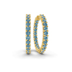 14kt Yellow Gold Meara Round Lab Diamond Hoop Earrings (2 Ct. Tw.) front image