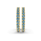 14kt Yellow Gold Meara Round Lab Diamond Hoop Earrings (2 Ct. Tw.) side right image one