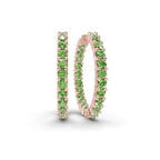 14kt Rose Gold Meara Round Lab Diamond Hoop Earrings (1 Ct. Tw.) front image