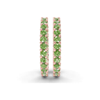 14kt Rose Gold Meara Round Lab Diamond Hoop Earrings (1 Ct. Tw.) side right image one