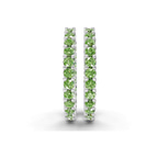 Platinum Meara Round Lab Diamond Hoop Earrings (2 Ct. Tw.) side right image one