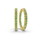 14kt Yellow Gold Meara Round Lab Diamond Hoop Earrings (1 Ct. Tw.) front image