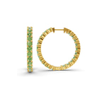 14kt Yellow Gold Meara Round Lab Diamond Hoop Earrings (1 Ct. Tw.) standing product image one