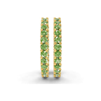14kt Yellow Gold Meara Round Lab Diamond Hoop Earrings (1 Ct. Tw.) side right image one