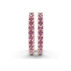 14kt Rose Gold Meara Round Lab Diamond Hoop Earrings (1 Ct. Tw.) side right image one