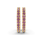 14kt Yellow Gold Meara Round Lab Diamond Hoop Earrings (1 Ct. Tw.) side right image one