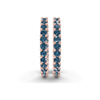 14kt Rose Gold Meara Round Lab Diamond Hoop Earrings (1 Ct. Tw.) side right image one