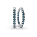 Platinum Meara Round Lab Diamond Hoop Earrings (1 Ct. Tw.) front image