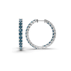 Platinum Meara Round Lab Diamond Hoop Earrings (1 Ct. Tw.) standing product image one
