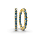 14kt Yellow Gold Meara Round Lab Diamond Hoop Earrings (2 Ct. Tw.) front image