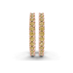 14kt Rose Gold Meara Round Lab Diamond Hoop Earrings (1 Ct. Tw.) side right image one