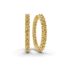 14kt Yellow Gold Meara Round Lab Diamond Hoop Earrings (1 Ct. Tw.) front image